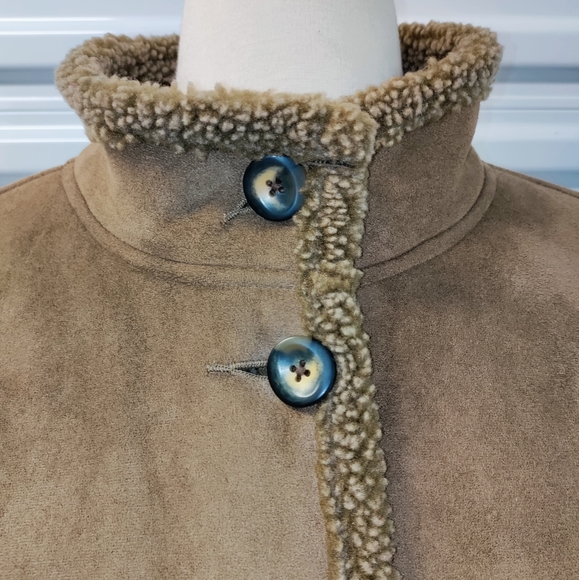 🎉HP🎉🆕L.L. Bean | Sherpa Button Up Women's Coat Longline Size XL Petite - Picture 4 of 16